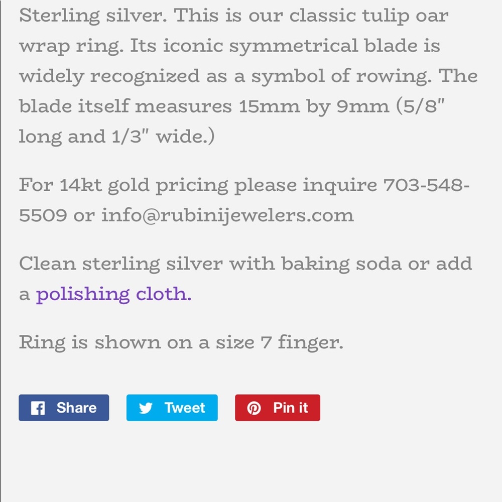 Rubini Jewelers Sterling Silver Oar Wrap Ring - Picture 6 of 6